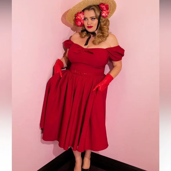 Micheline pitt Vixen Swing Dress in Red - Picture 7 of 8